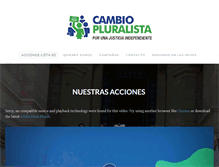 Tablet Screenshot of cambiopluralista.com